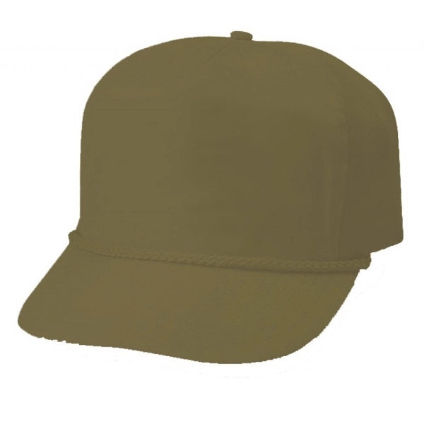 5-Panel Cotton Twill Poplin Golf Snapback Cap - Item #C1701 - Brown