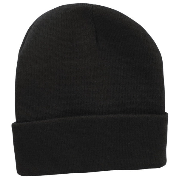 Super Stretch Acrylic Knit Beanie 12" - Item #C8002 - Black