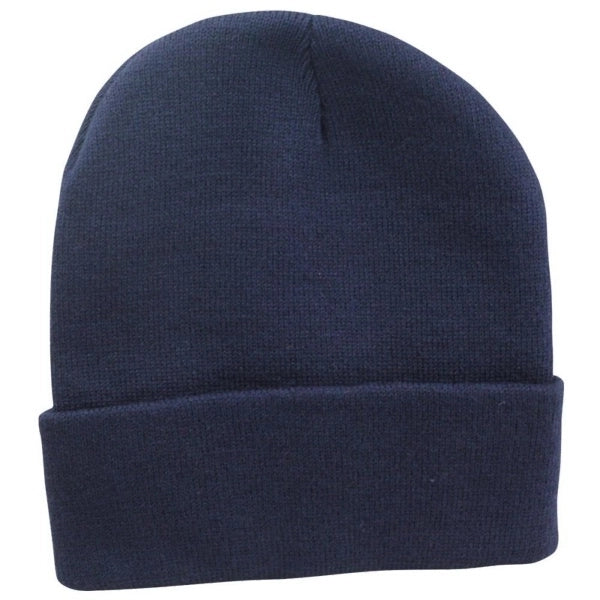 Super Stretch Acrylic Knit Beanie 12" - Item #C8002 - Navy