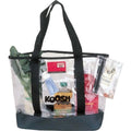 Clear Vinyl Tote Bag 20" - Item #4321 - Clear-Black