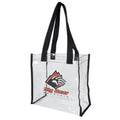 Clear Vinyl Tote Bag with Color Trim 12" - Item #4917 - Clear-Black