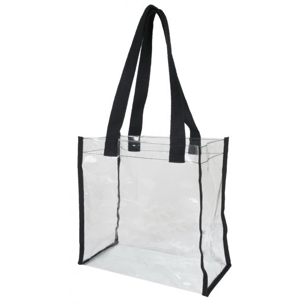 Clear Vinyl Tote Bag with Color Trim 12" - Item #4917