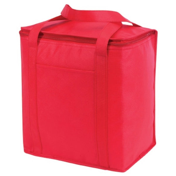 Non-Woven Cooler Tote Bag with Foil Insert - Item #415 - Red