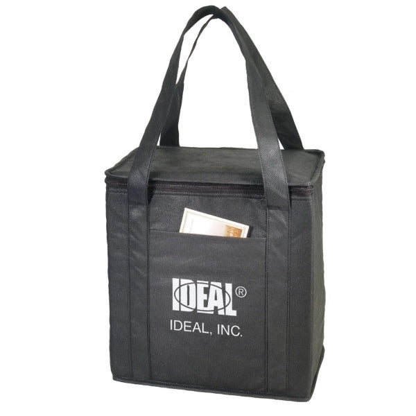 Non-Woven Cooler Tote Bag with Foil Insert - Item #415 - Black