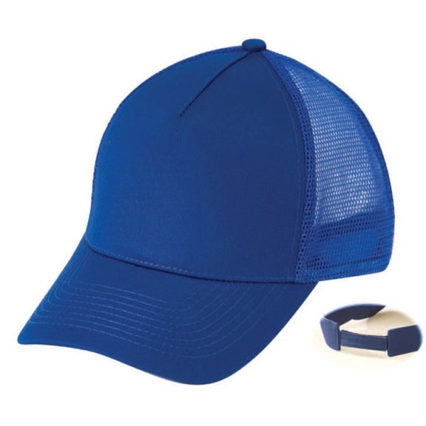 Low Crown Constructed 5-Panel Cotton Twill Mesh Cap, Hook & Loop - Item #C1607