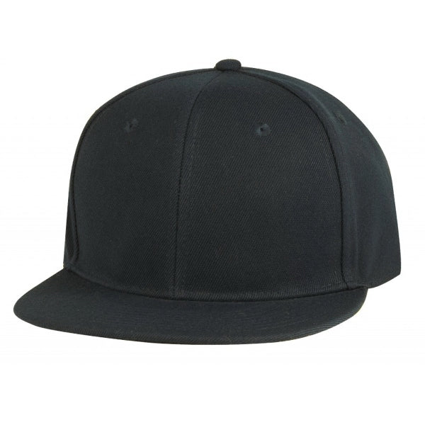 Pro Style Constructed Wool Blend Flex Fit Flat Bill Cap - Item #C2424 - Black