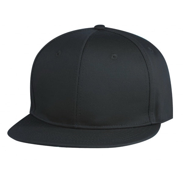 6-Panel Constructed Chino Cotton Twill Flat Bill Snapback Cap - Item #C2423