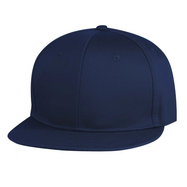 6-Panel Constructed Chino Cotton Twill Flat Bill Snapback Cap - Item #C2423
