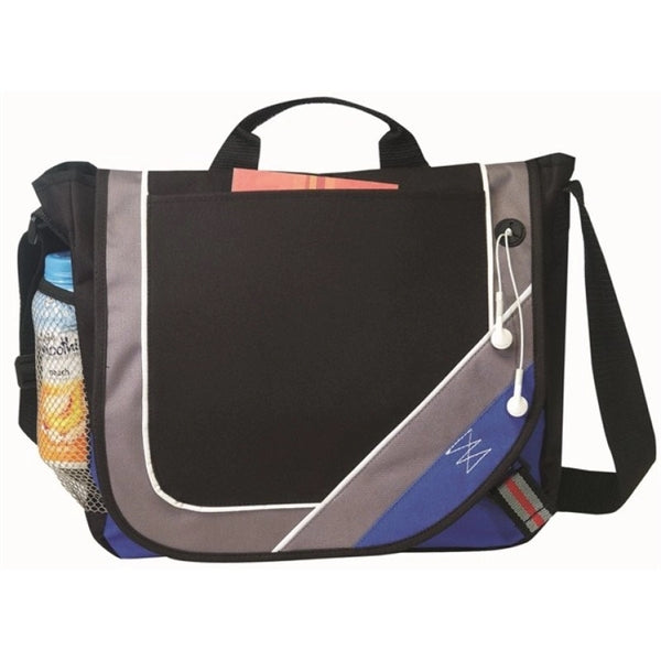 Deluxe 600D Poly Messenger Bag - Item #221 - Black