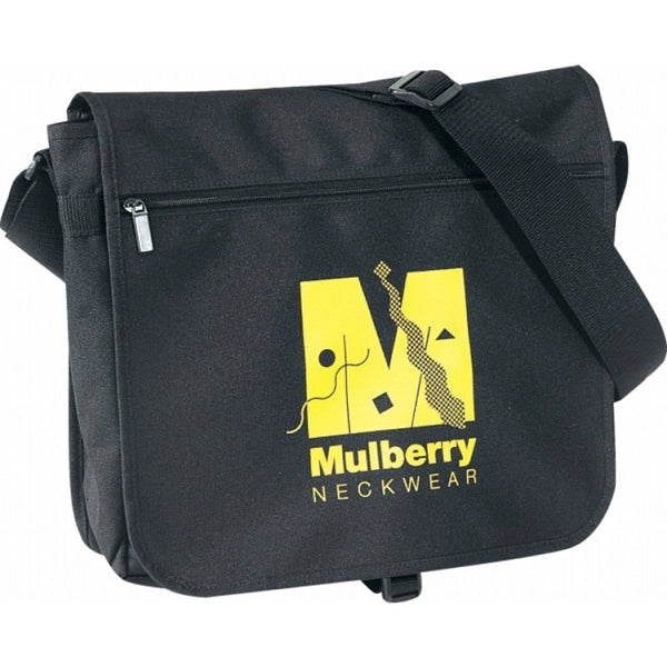 600D Poly Messenger Bag 14" - Item #85 - Black