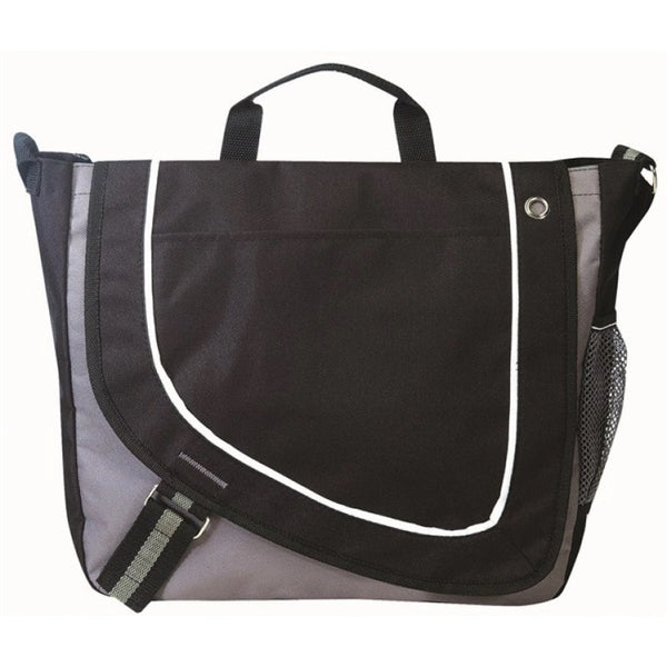 600D Poly Messenger Bag 14" x 12" - Item #30 - Black