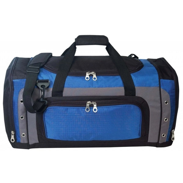 Deluxe Ripstop Poly Duffel with Shoe Storage 23" Tall - Item #5498 - Royal-Black