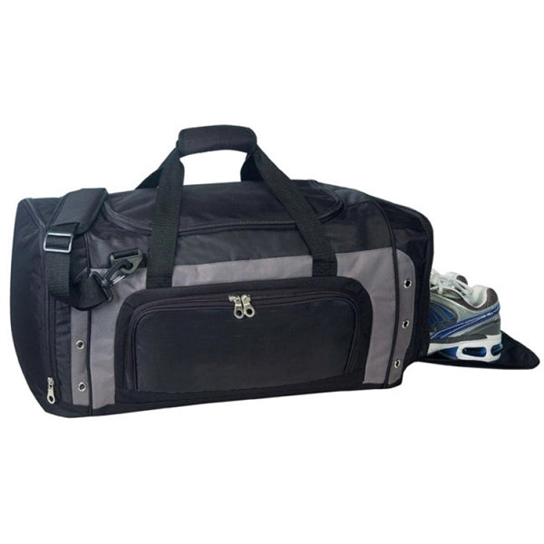 Deluxe Ripstop Poly Duffel with Shoe Storage 23" Tall - Item #5498 - Black