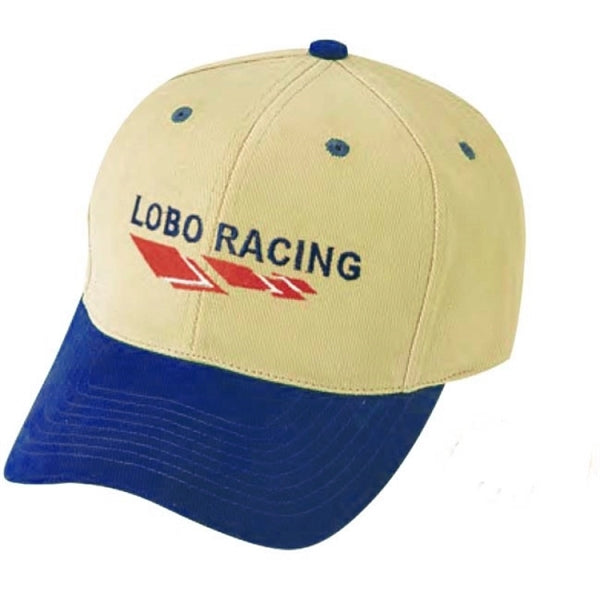 Low Crown Unstructured Heavy Brushed Cotton Cap, Brass Buckle - Item #C1306 - Royal-Khaki