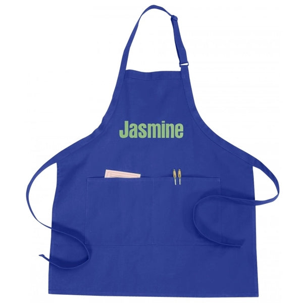 Adjustable Full-Body Poly-Cotton Apron 24" x 28" - Item #1450 - Royal