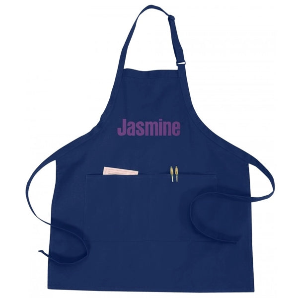 Adjustable Full-Body Poly-Cotton Apron 24" x 28" - Item #1450 - Navy