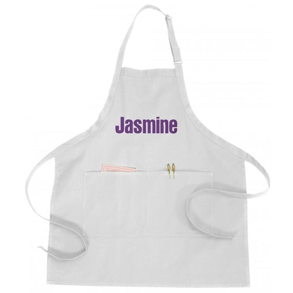 Adjustable Full-Body Poly-Cotton Apron 24" x 28" - Item #1450 - White