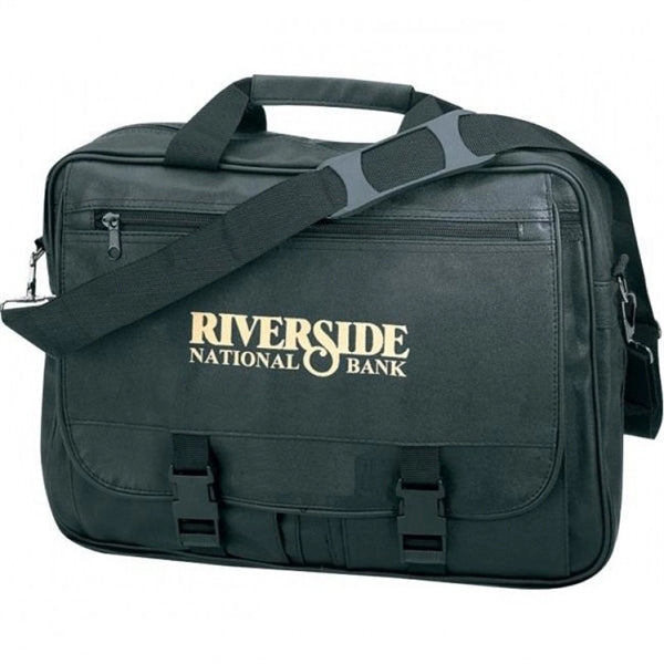 Leatherette Expandable Briefcase Bag - Item #89 - Black