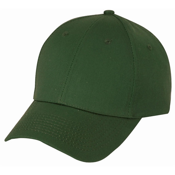 Low Crown Constructed 6-Panel Cotton Twill Cap, Hook & Loop - Item #C1605 - Green