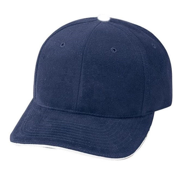 Low Crown Unstructured Heavy Brushed Cotton Sandwich Cap - Item #C6002