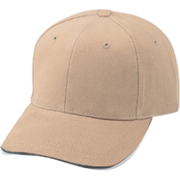 Low Crown Unstructured Heavy Brushed Cotton Sandwich Cap - Item #C6002