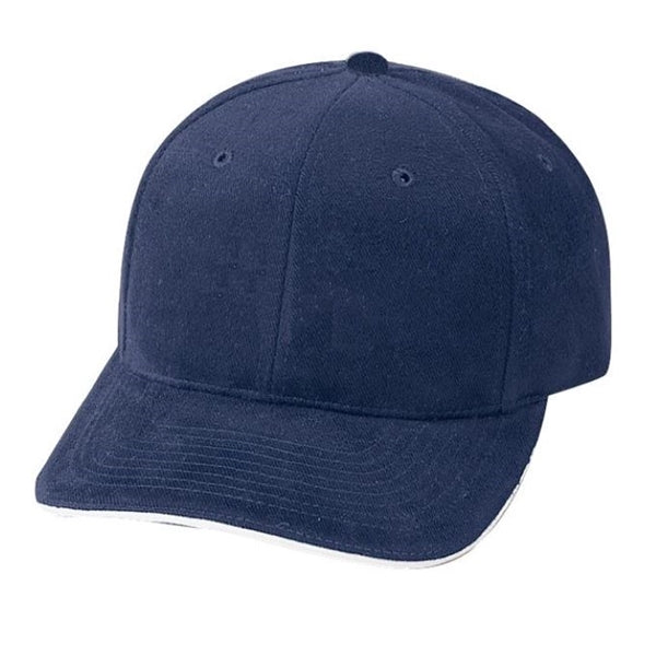 Low Crown Unstructured Heavy Brushed Cotton Sandwich Cap - Item #C6002
