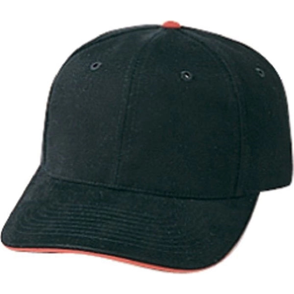 Low Crown Unstructured Heavy Brushed Cotton Sandwich Cap - Item #C6002