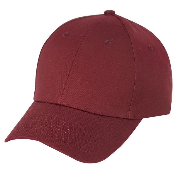 Low Crown Unstructured Storm Heavy Cotton Twill Cap, Hook & Loop - Item #C1608 - Maroon
