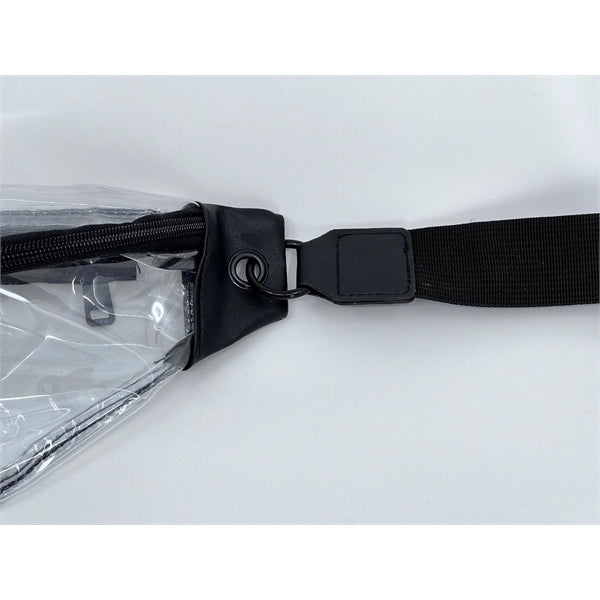 Clear Vinyl Fanny Pack with Leatherette Accents - Item #Q1104