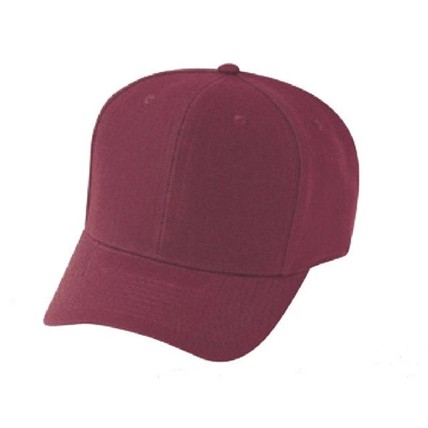 Pro Style Constructed 6-Panel Wool-Like Poly Snapback Cap - Item #C1401 - Maroon