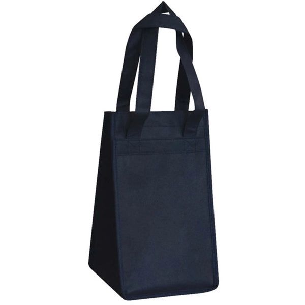 Non-Woven 4-Bottle Wine Bag - Item #4202 - Navy