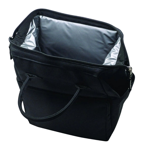 Black Insulated Travel Cooler Backpack, Large Top Opening - Item #Q2243