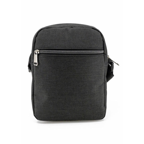 Deluxe Heathered Poly 3-Zipper Crossbody Sling Bag - Item #Q1137