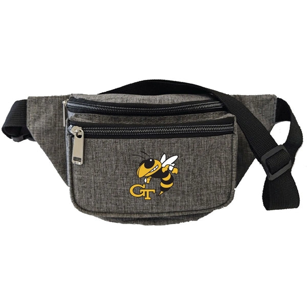 Heathered 3-Zipper Fanny Pack, Fits Up to 49" Waist - Item #Q1155