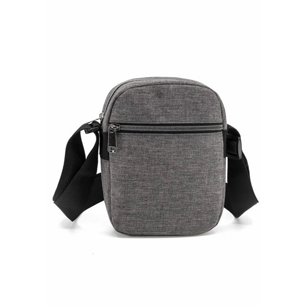 Heathered Poly 2-Zipper Crossbody Sling Bag - Item #Q1135