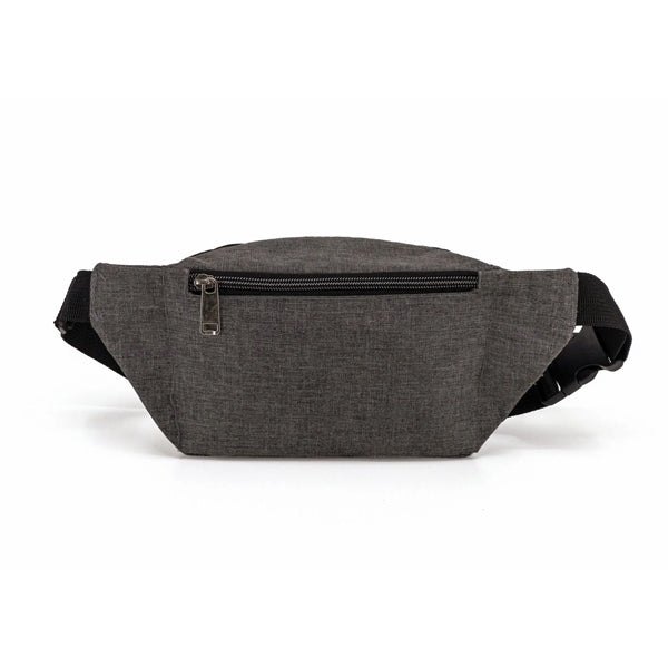 Heathered 3-Zipper Fanny Pack, Fits Up to 49" Waist - Item #Q1155 - Charcoal Heather