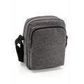 Deluxe Heathered Poly 3-Zipper Crossbody Sling Bag - Item #Q1137 - Grey Heather