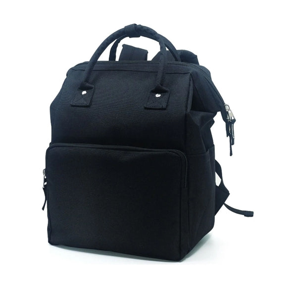 Black Insulated Travel Cooler Backpack, Large Top Opening - Item #Q2243 - Black