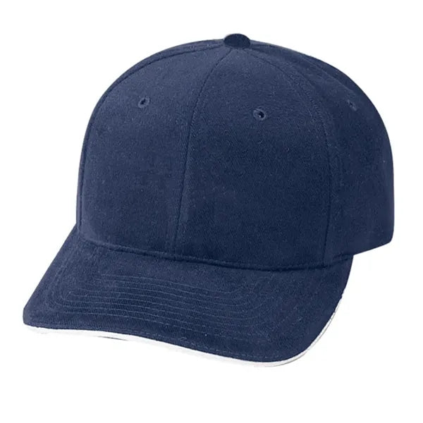 Low Crown Constructed Heavy Brushed Cotton Sandwich Bill Cap - Item #C6003