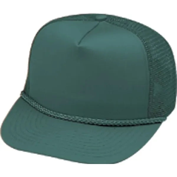 Pro Style Constructed 5-Panel Twill Mesh Snapback Cap - Item #C1603 - Olive Green