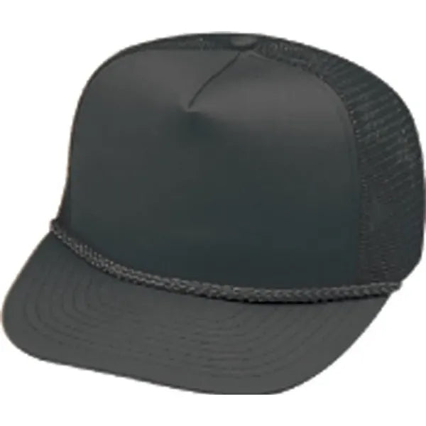 Pro Style Constructed 5-Panel Twill Mesh Snapback Cap - Item #C1603 - Black