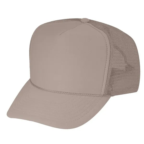 Solid Poly Foam Front Mesh Back Trucker Snapback Cap - Item #C2202