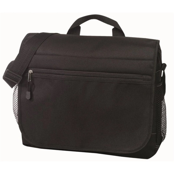 600D Poly Messenger Bag 15" - Item #22 - Black