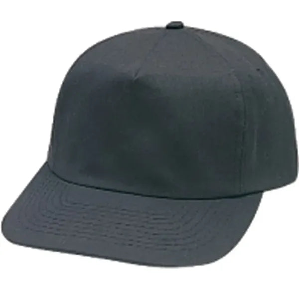 Pro Style Constructed 5-Panel Cotton Twill Snapback Cap - Item #C1703 - Black
