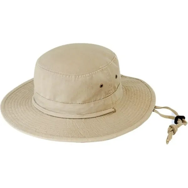Fitted Washed Cotton Twill Bucket Hat - Item #C2005 - Khaki
