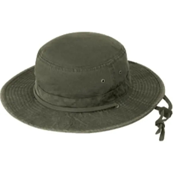 Fitted Washed Cotton Twill Bucket Hat - Item #C2005 - Olive
