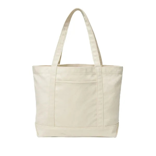 Poly-Cotton Canvas Tote Bag 19" - Item #4449 - Solid Natural