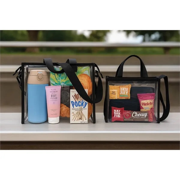 Premium Clear Vinyl Stadium Crossbody Bag - Item #Q1119