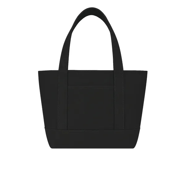 Mini Poly-Cotton Canvas Tote Bag - Item #4448 - Solid Black