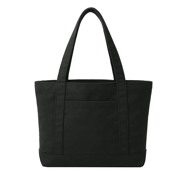 Poly-Cotton Canvas Tote Bag 19" - Item #4449 - Solid Black